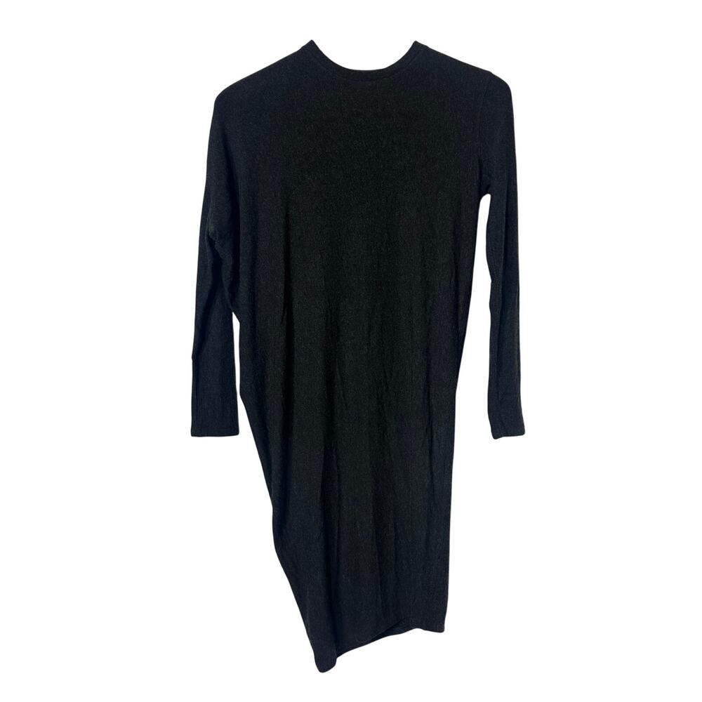 Kit and Ace Asymmetrical Long Sleeve Gray Dress
